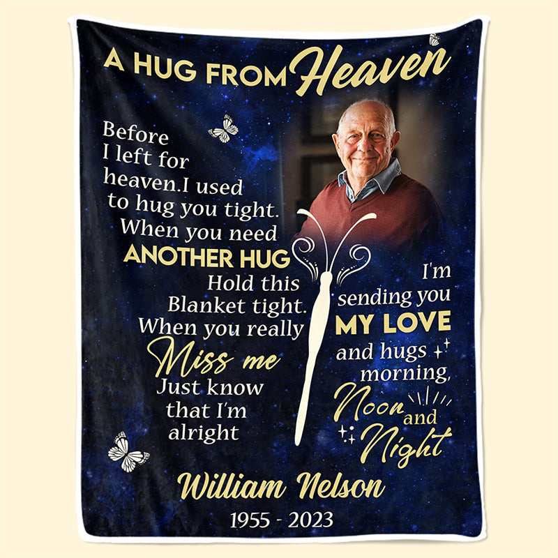 A Hug From Heaven Memorial Tribute - Sympathy Blanket