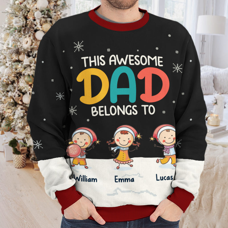 Custom Name Christmas Gifts for Dad - Personalized Sweatshirt