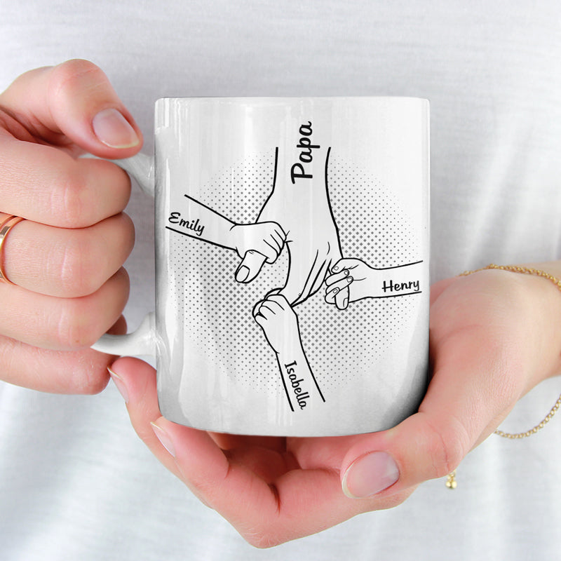 Custom Name Family Gifts for Papa - Personalized Mug