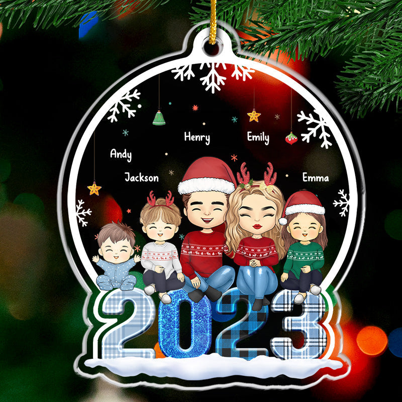 Let It Snow - Family Personalized Custom Ornament - Acrylic Custom Shaped - Christmas Gift For Family Members