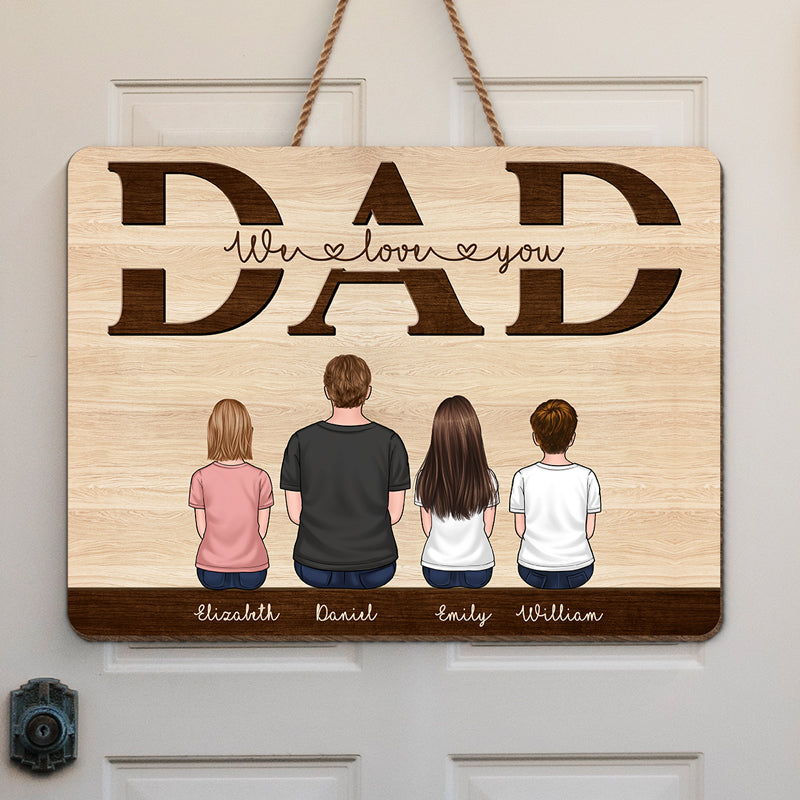 My Super Dad - Family Personalized Custom Rectangle Shaped Home Decor Wood Sign - House Warming Gift For Dad