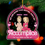 Custom Name Best Friend Accomplice Gifts for Women - Personalized Ornament
