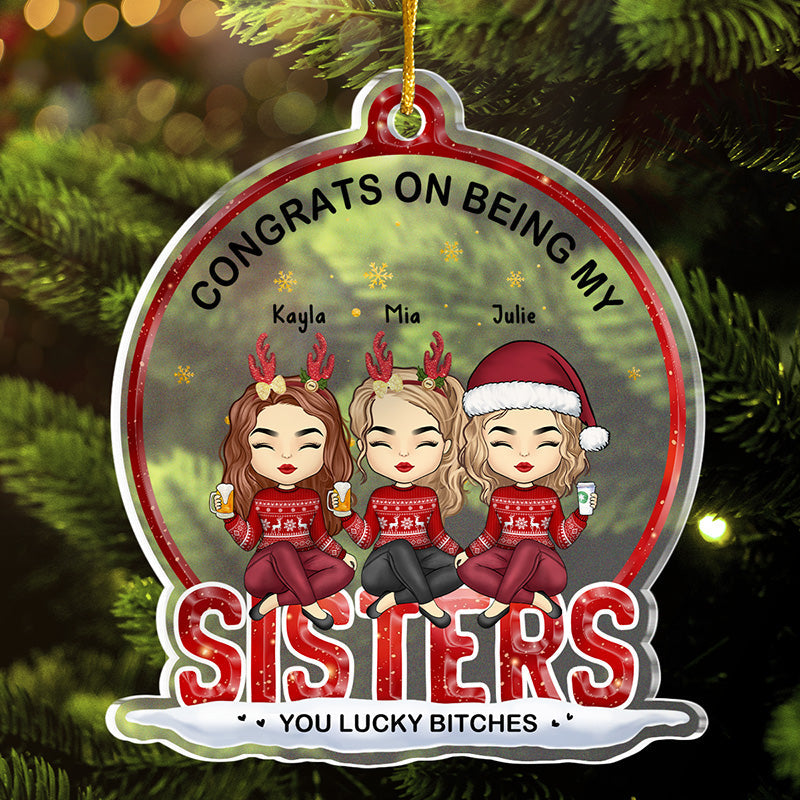 Custom Name Funny Bestie Christmas Gifts - Personalized Ornament