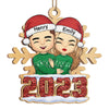 I Can't Help Falling In Love With You - Couple Personalized Custom Ornament - Wood Custom Shaped - Christmas Gift For Husband Wife, Anniversary