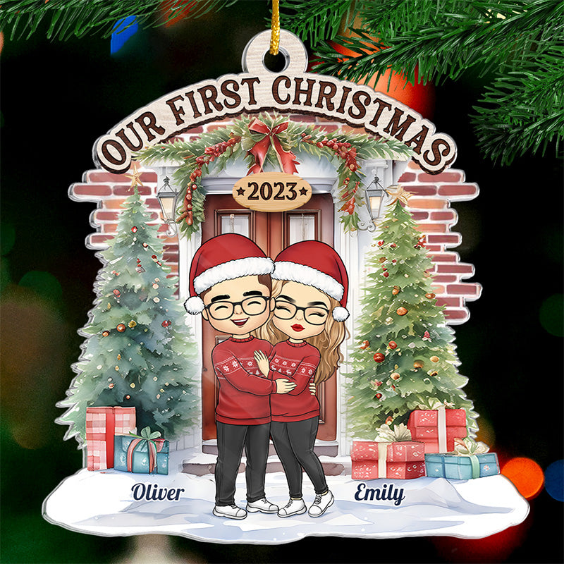 Custom Name First Christmas Gifts for Couples - Personalized Ornament