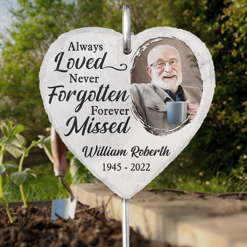 Custom Photo Memorial Garden Decor - Personalized Garden Slate