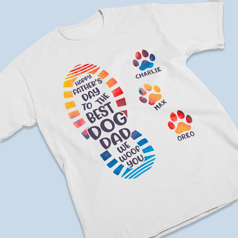 We Woof You American Flag Watercolor Style - Dog Personalized Custom Unisex Patriotic T-shirt, Hoodie, Sweatshirt - Father's Day, Independence Day, 4th Of July, Gift For Pet Owners, Pet Lovers
