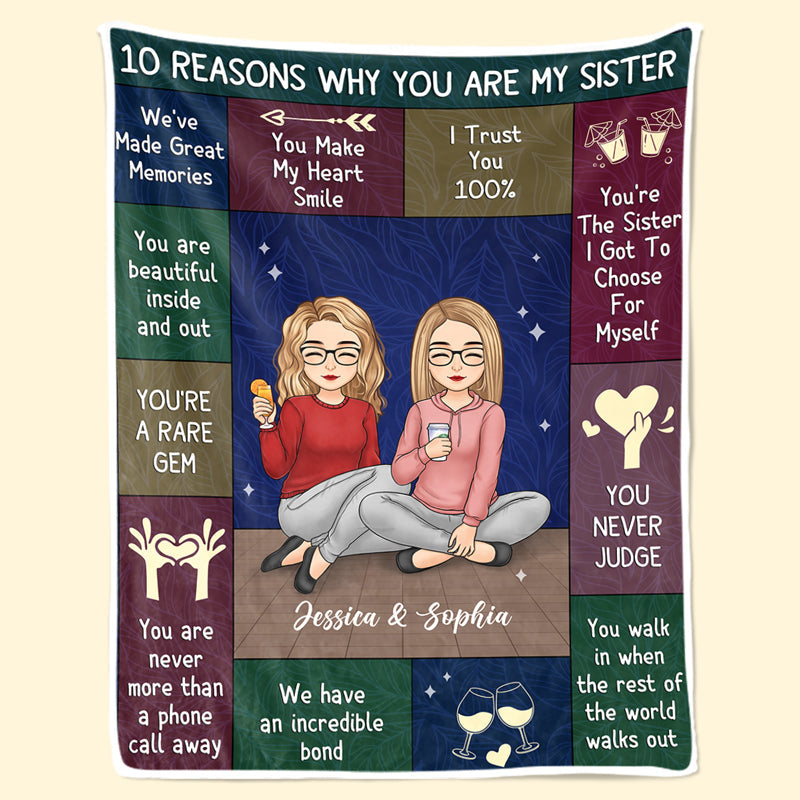 You Are Beautiful Inside And Out - Bestie Personalized Custom Blanket - Christmas Gift For Best Friends, BFF, Sisters