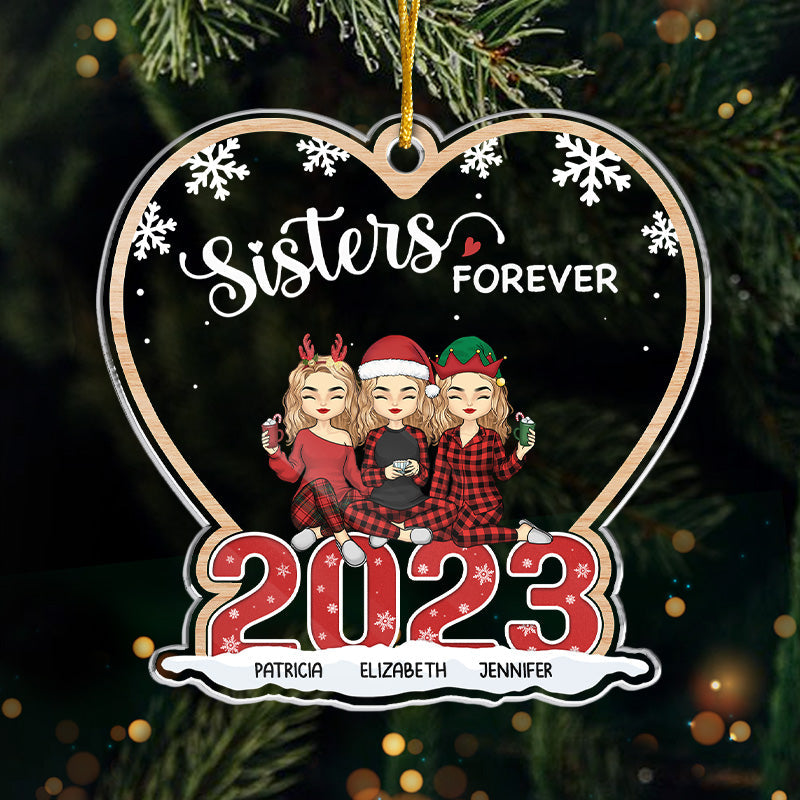 Custom Name Christmas Bestie Gifts for Women - Personalized Ornament