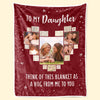 Custom Photo A Hug From Me To You - Family Personalized Custom Blanket - Gift For Family Members