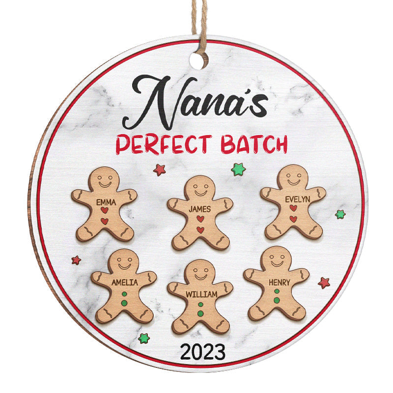 Custom Name Gingerbread Christmas Gifts for Nana - Personalized Ornament