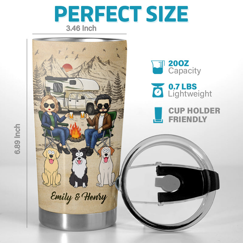 Custom Name Camping Gifts for Couples - Personalized Tumbler