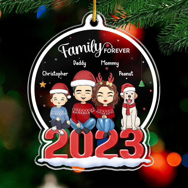 It's The Most Beautiful Time Of The Year - Family Personalized Custom Ornament - Acrylic Custom Shaped - Christmas Gift For Family Members