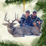 Custom Photo Deer Hunting Christmas Gifts for Men - Personalized Ornament
