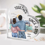 Custom Together Since Couple Anniversary Decor - Personalized Shaped Acrylic Plaque