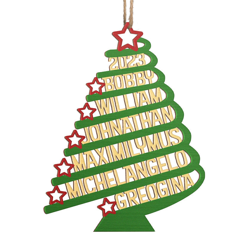 Custom Name Christmas Family Gifts - Personalized Ornament