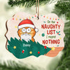 We Are On The Naughty List - Cat Personalized Custom Ornament - Wood Benelux Shaped - Christmas Gift For Pet Owners, Pet Lovers