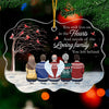 A Constant Wish That You Were Here - Memorial Personalized Custom Ornament - Acrylic Benelux Shaped - Christmas Gift, Sympathy Gift For Family Members