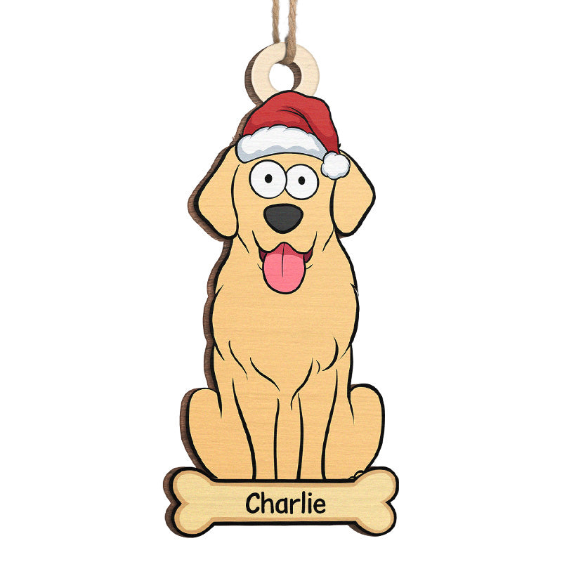Custom Pet Name Christmas Gifts for Dog Lovers - Personalized Ornament