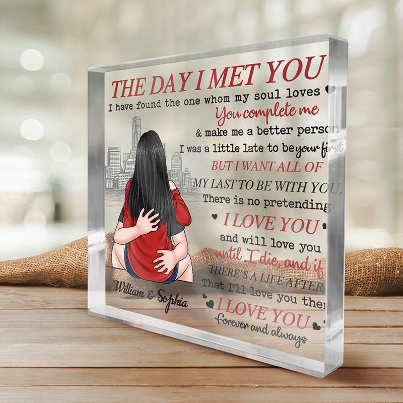 Custom Name Romantic Love Gifts for Couples - Personalized Shaped Acrylic Plaque
