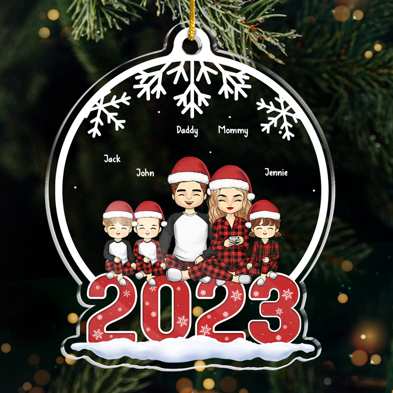 Custom Name Family Christmas Gifts - Personalized Ornament