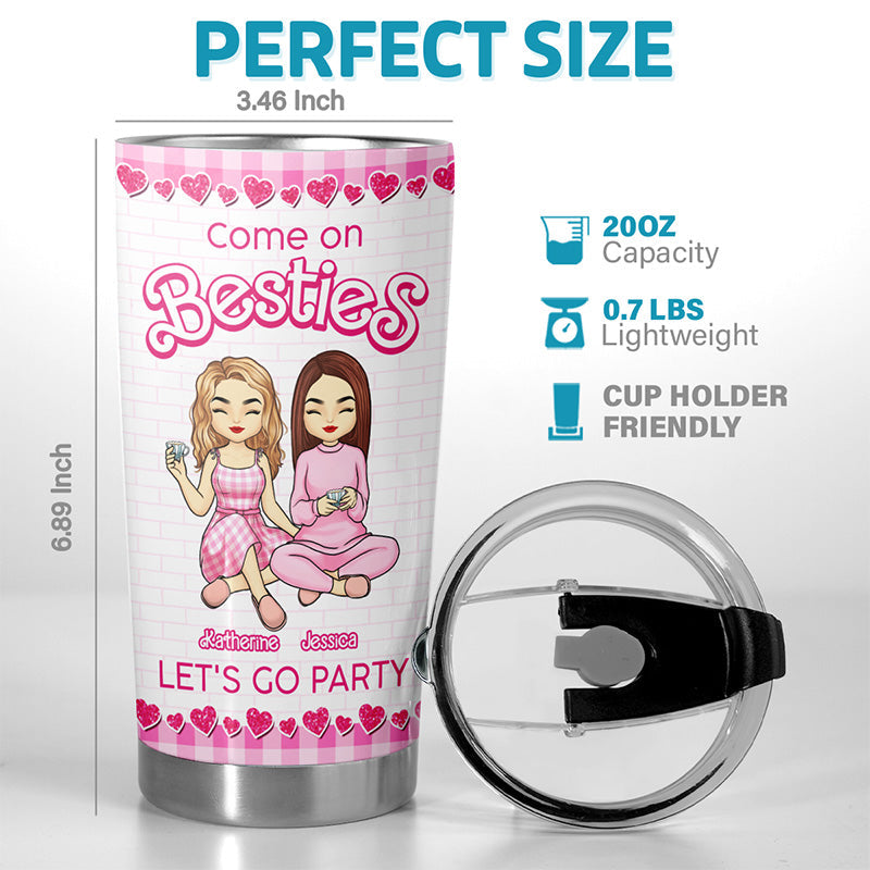 Custom Name Bestie Party Gifts for Women - Personalized Tumbler