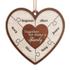 Together We Make A Family - Family Personalized Custom Ornament - Wood Heart Shaped - Christmas Gift For Family Members