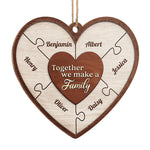 Custom Name Family Christmas Gifts - Personalized Heart Ornament