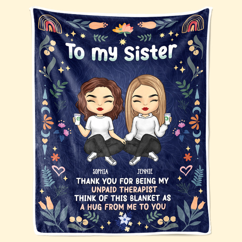Custom Name Funny Sister Gifts - Personalized Blanket