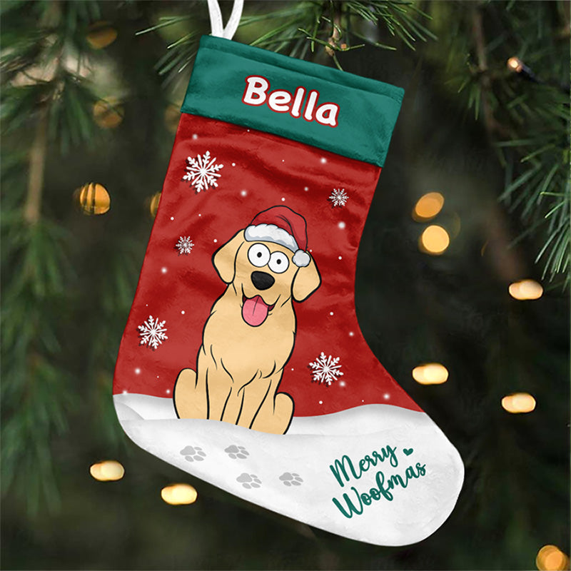 Merry Woofmas To You - Dog Personalized Custom Christmas Stocking - Christmas Gift For Pet Owners, Pet Lovers