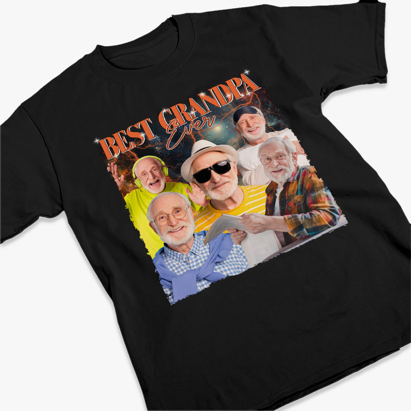 Custom Photo Best Grandpa Ever - Family Personalized Custom Unisex T-shirt, Hoodie, Sweatshirt - Gift For Grandpa