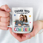 Custom Photo Emotional Support Coworker Gifts - Personalized Mugs