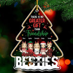Custom Name Christmas Friendship Gifts for Besties - Personalized Ornament