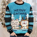 Custom Name Christmas Cat Gifts for Cat Lovers - Personalized Sweatshirt