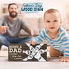 Being A Dad Is An Honor - Family Personalized Custom Rectangle Shaped Home Decor Wood Sign - House Warming Gift For Dad, Grandpa