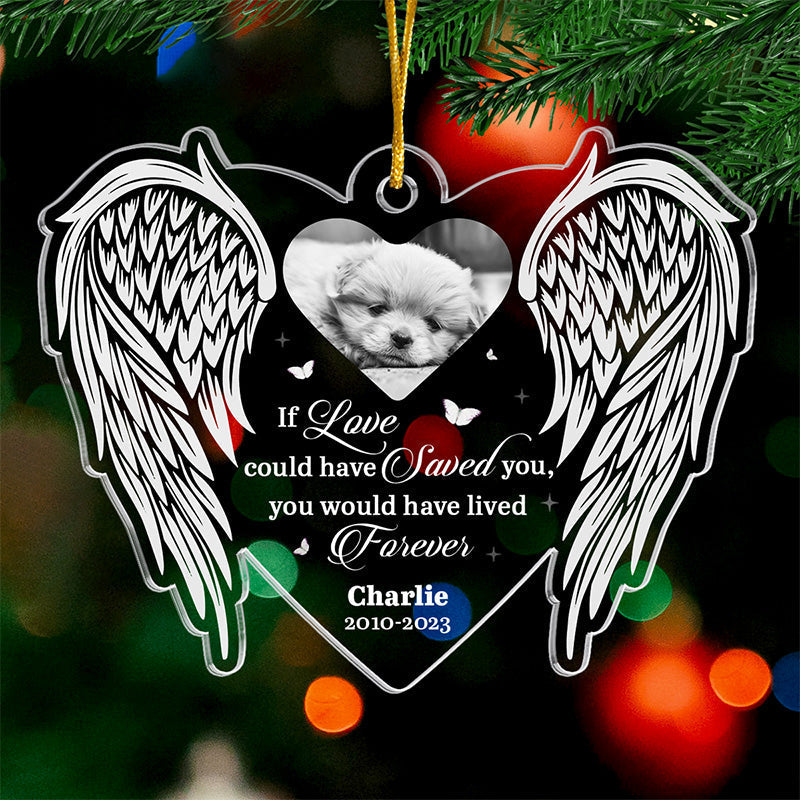 Custom Photo Our Hearts Were Not Ready - Memorial Personalized Custom Ornament - Acrylic Custom Shaped - Christmas Gift, Sympathy Gift For Pet Owners, Pet Lovers