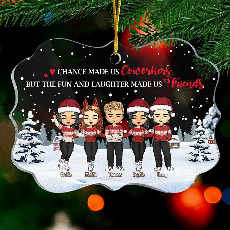 Custom Name Coworker Christmas Gifts for Friends - Personalized Ornament