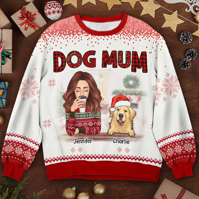 World's Best Dog Mom - Dog Personalized Custom Ugly Sweatshirt - Unisex Wool Jumper - Christmas Gift For Pet Owners, Pet Lovers