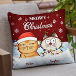Custom Name Christmas Cat Gifts for Cat Lovers - Personalized Pillow
