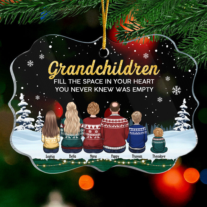 Custom Name Grandchildren Christmas Gifts for Grandparents - Personalized Ornament