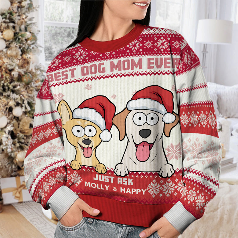 Custom Name Christmas Dog Dad Gifts - Personalized Sweatshirt