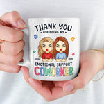 Custom Name Emotional Support Coworker Gifts for Women - Personalized Mugs