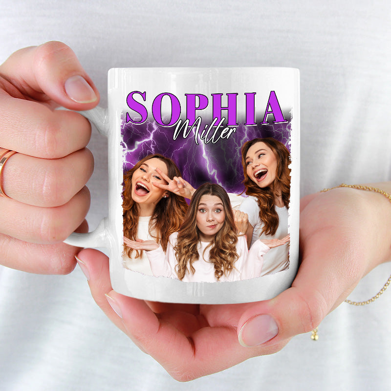 Custom Photo Positive Vibes Positive Life - Family Personalized Custom Mug - Gift For Family Members, Pet Owners, Pet Lovers
