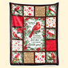 Cardinals Appear When Angels Are Near - Memorial Personalized Custom Blanket - Christmas Gift, Sympathy Gift For Family Members