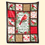Custom Name Memorial Cardinal Christmas Gifts - Personalized Blanket