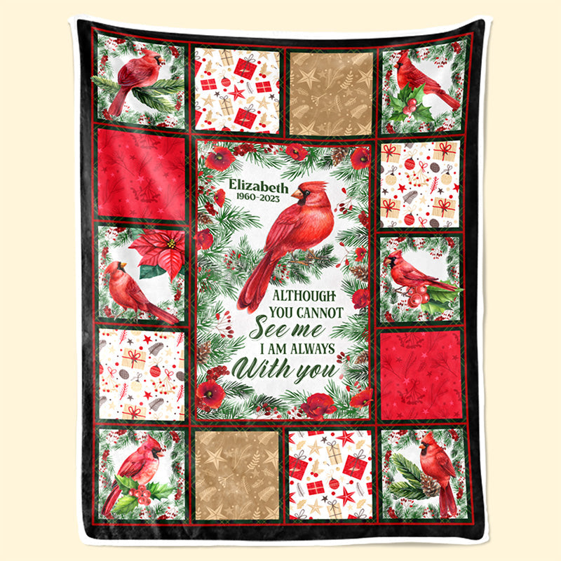 Cardinals Appear When Angels Are Near - Memorial Personalized Custom Blanket - Christmas Gift, Sympathy Gift For Family Members