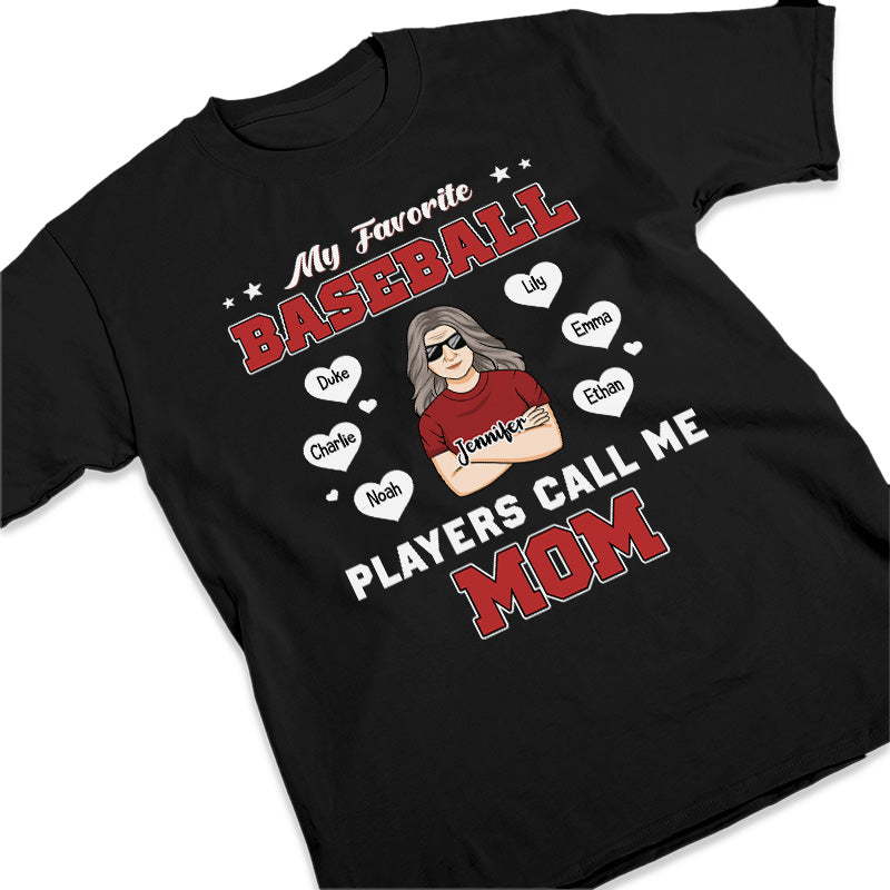 The Favorite Sport Players Of Mom - Family Personalized Custom Unisex T-shirt, Hoodie, Sweatshirt - Mother's Day, Birthday Gift For Mom, Grandma