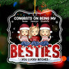 Congrats On Being My Bestie - Bestie Personalized Custom Ornament - Acrylic Custom Shaped - Christmas Gift For Best Friends, BFF, Sisters