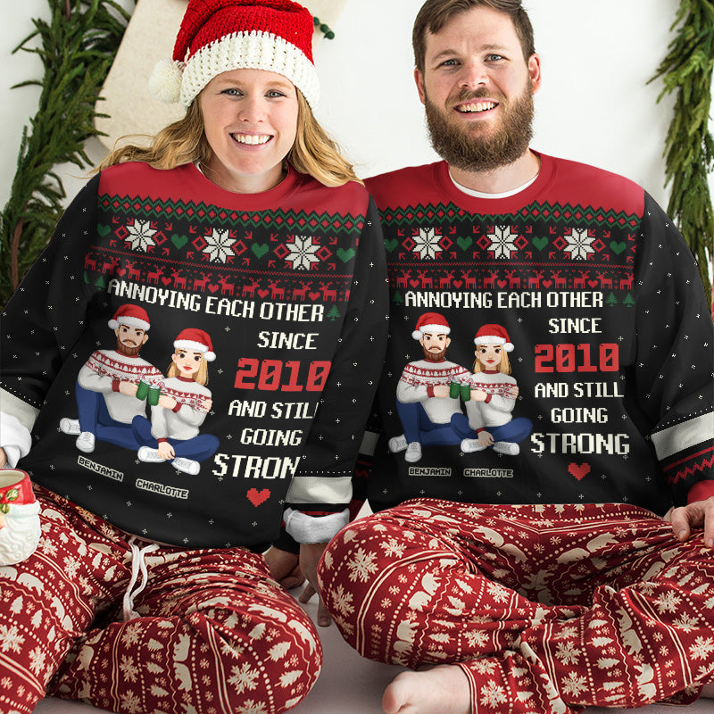 Custom Name Funny Christmas Couple Gifts - Personalized Sweatshirt