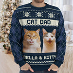 Custom Cat Photo Christmas Gifts for Cat Moms - Personalized Sweatshirt